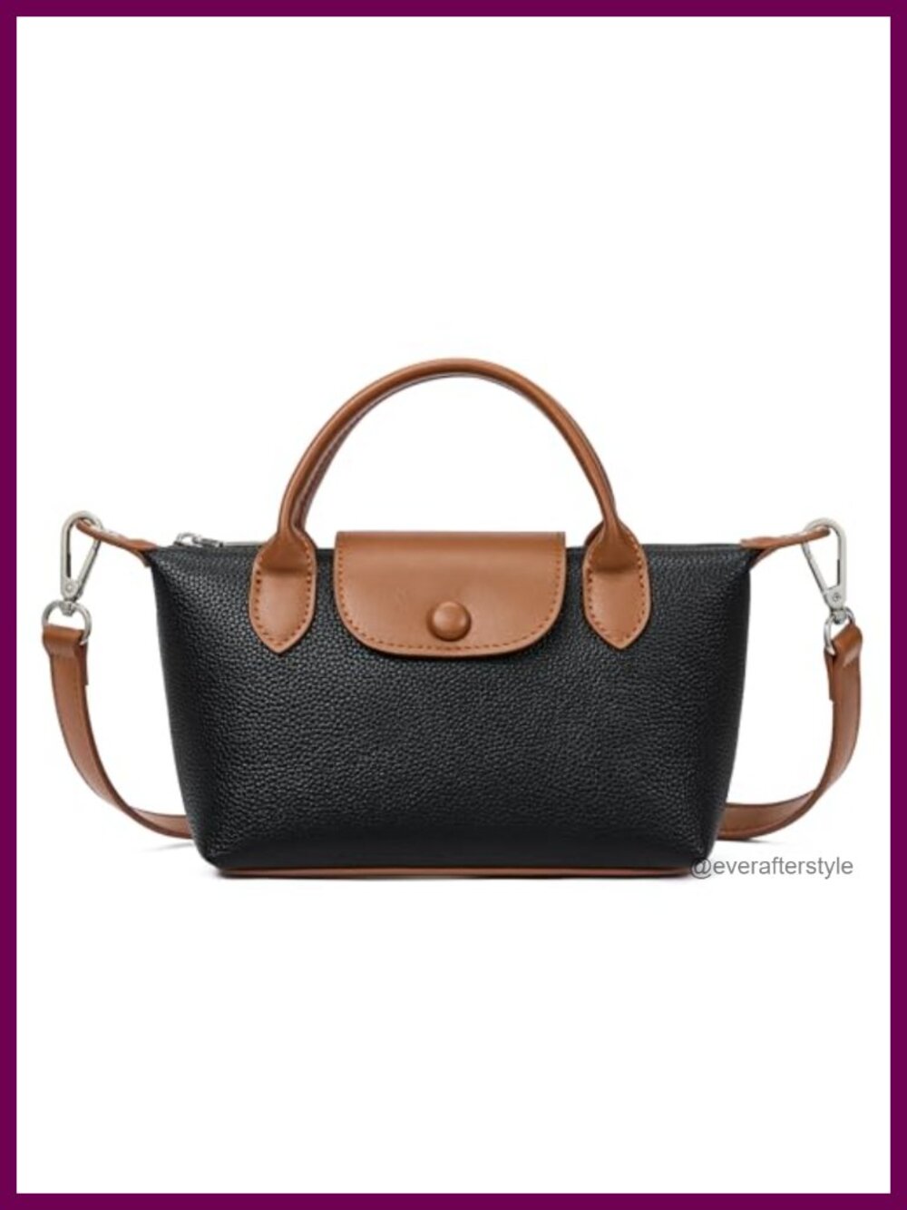 Mini Crossbody Tote with Adjustable Strap Vegan Leather Satchel
